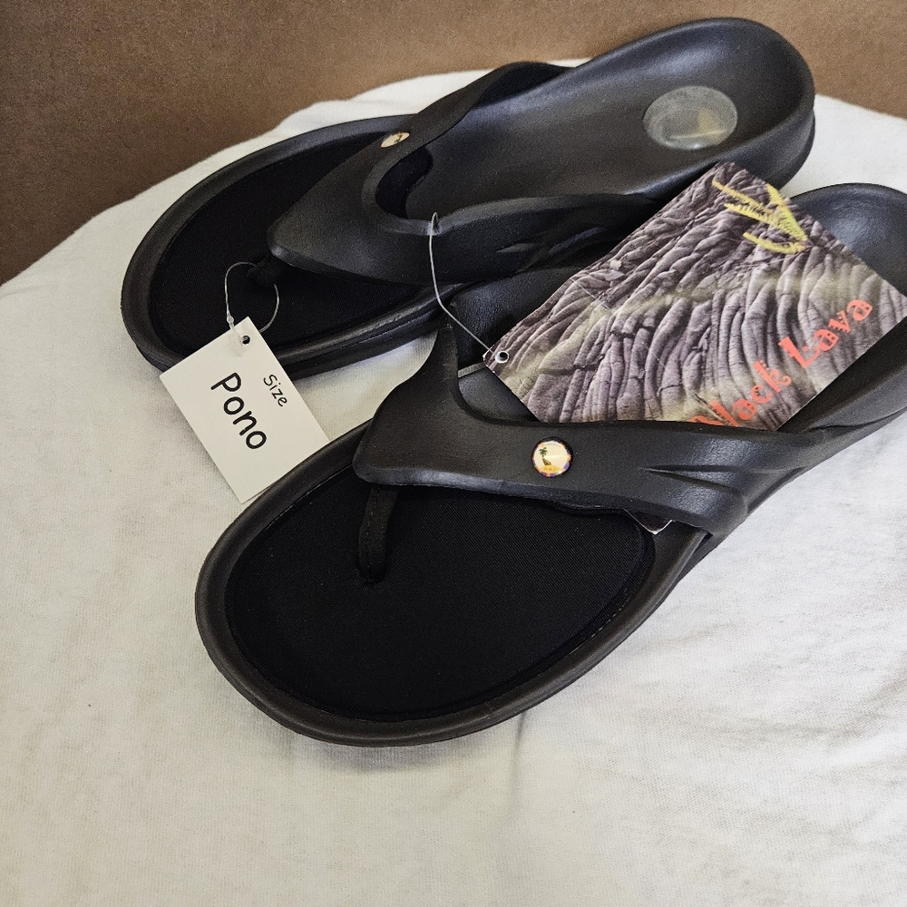 O ' o Black Lava Sandals Women Size 8 - Picture 12 of 16